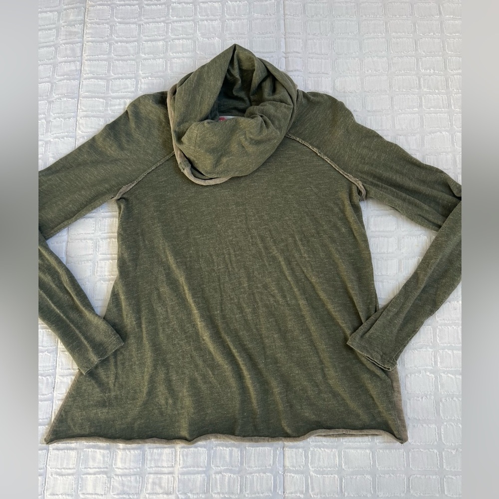 Olive Green Cowl Neck Women's Sweater